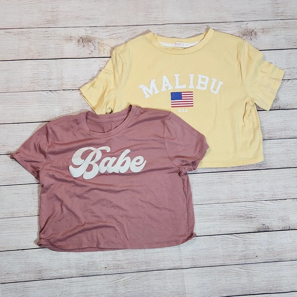 2‎ Girls short sleeve shirts